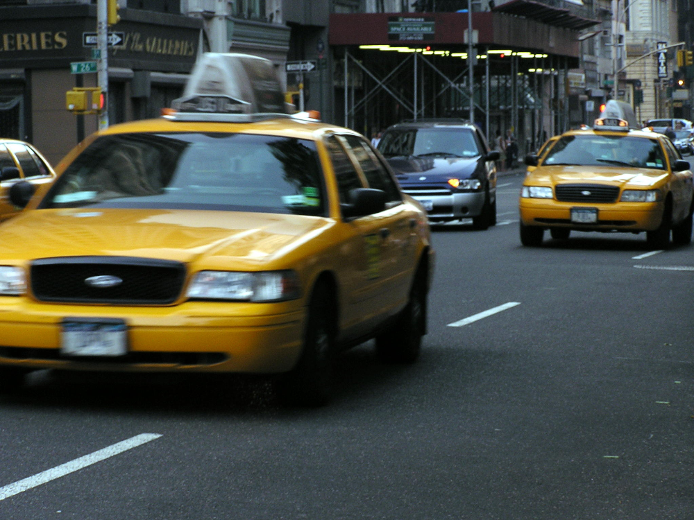 Taxi in a large city