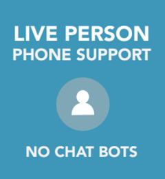 Live person phone support - no chatbots