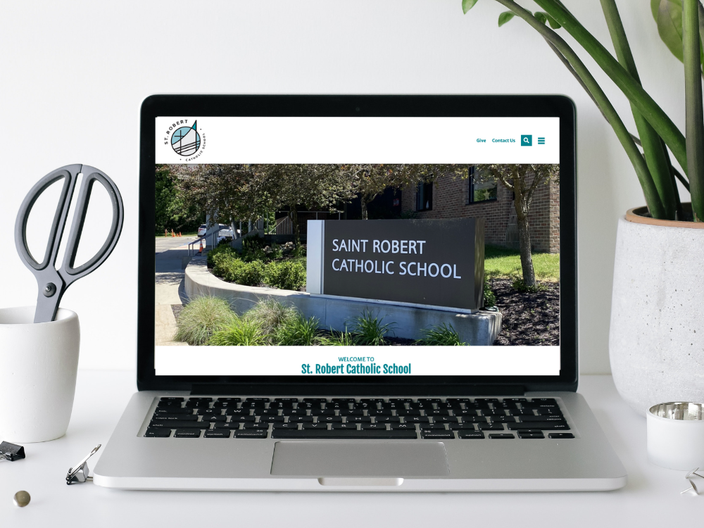 website homepage for St. Robert Catholic School